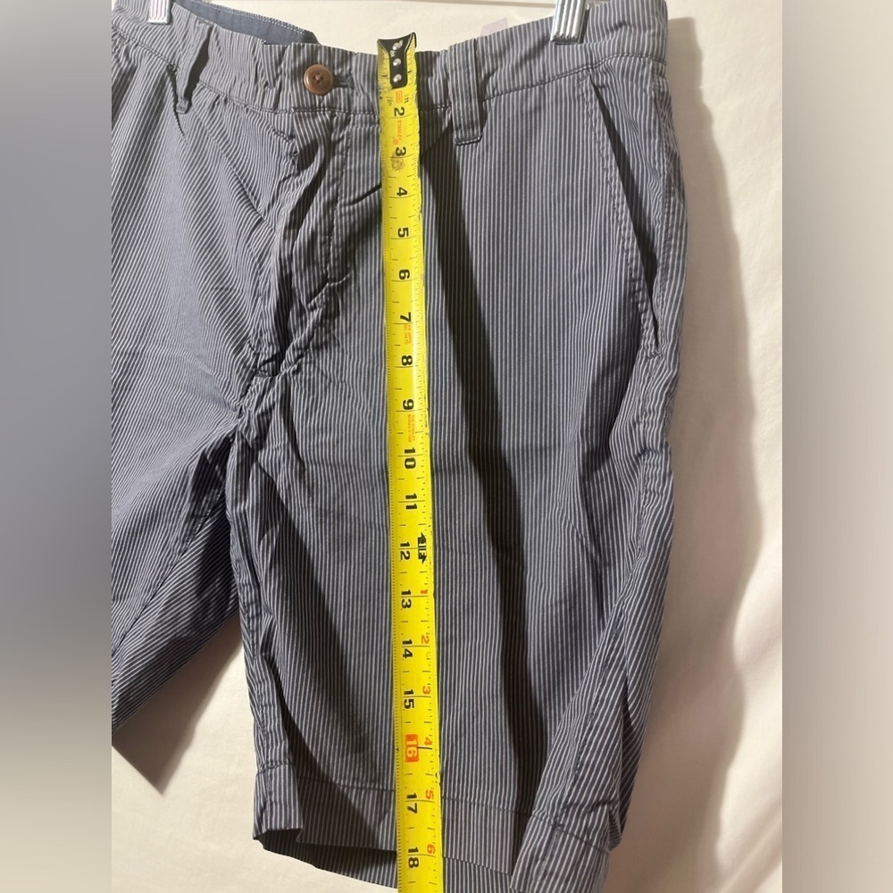 GRAYERS Beltloop waistband MAIDSTONE STRIPE Zip Fly SHORTS in GRISAILLE BLUE - Picture 3 of 8